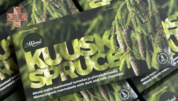 Minna mahe marmelaad KUUSK tumedas ja piimašokolaadis